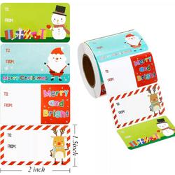Without Lemons 500 kerst cadeau sticker labels | Kerstlabels 5x4 cm | Feestdagen | Stickers | Sluitstickers | Kerstman | Kerstboom | Rendier | Cadeau | Verpakking | Verzenden |Webshop | Kerstdagen